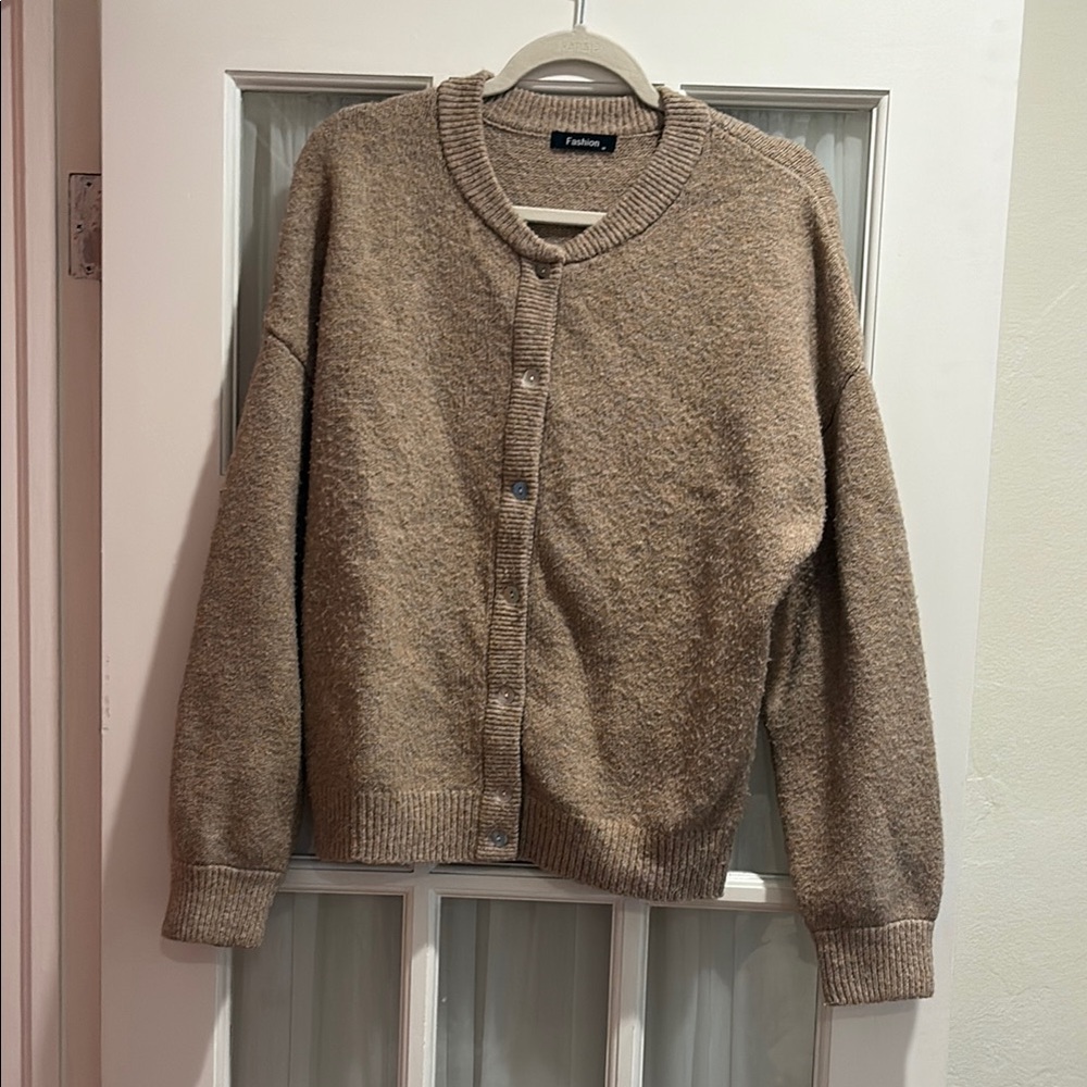 Amazon Women's Tan Cardigan Sweater